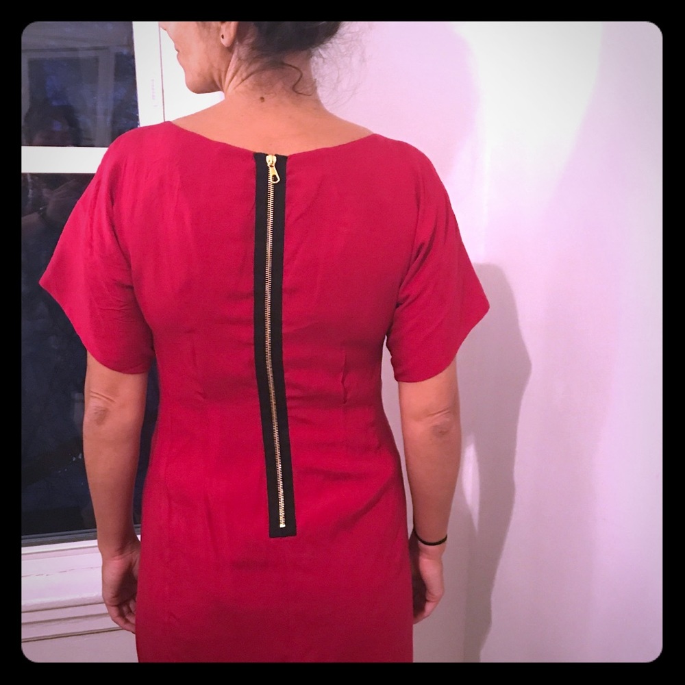 Rag and Bone dark red silk dress